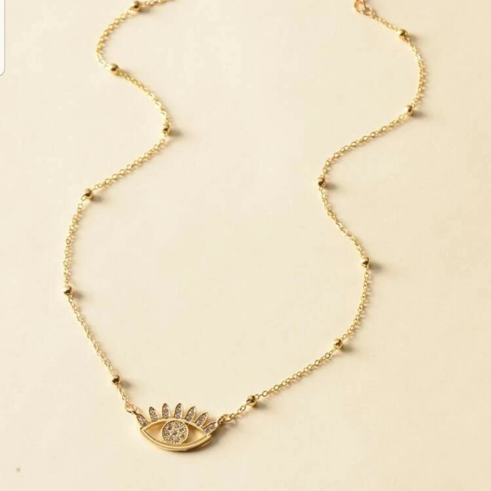 *Janelle* Stone Eye Necklace - Picture 2 of 3